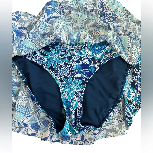 NWT Stella Parker Halter Bra Top Bikini Skirt Swimsuit Set Size Medium - Picture 5 of 9